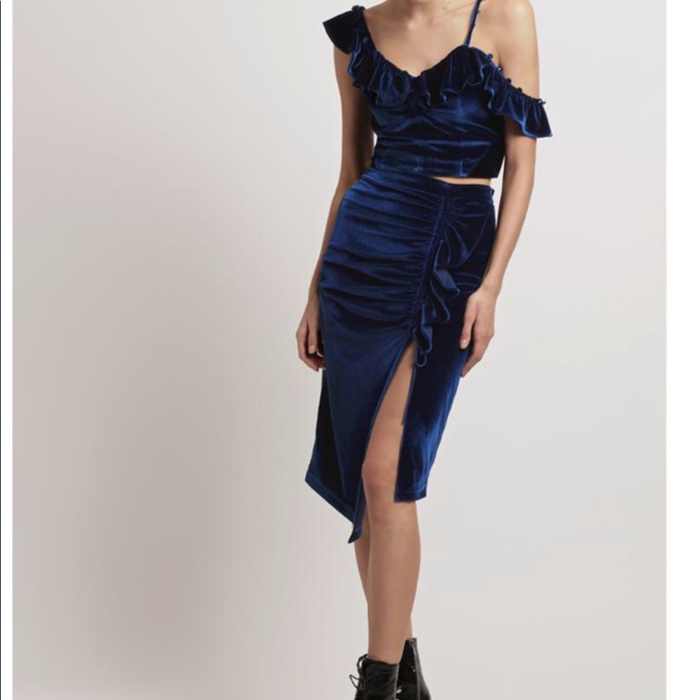 N12H Blue Velvet Skirt